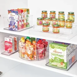 Öppen låda, Stapelbar, Smal, RPET CABINET BIN, 25,4 x 10,8 x H 12,7 cm, Transparent
