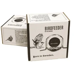 Rund fågelmatare för fönster