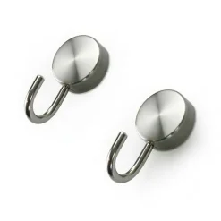 Rund magnetkrok 2-pack, Silver