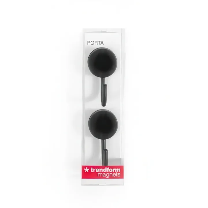 Rund magnetkrok 2-pack, Svart