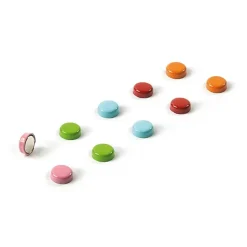 Rund minimagnet 10-pack, Färgmix