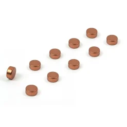 Rund minimagnet 10-pack, Koppar