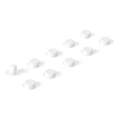 Rund minimagnet 10-pack, Vit