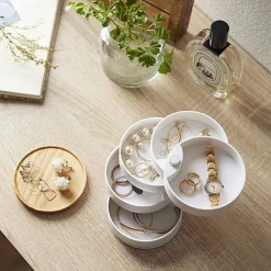 Rund smyckesask med trälock, Yamazaki