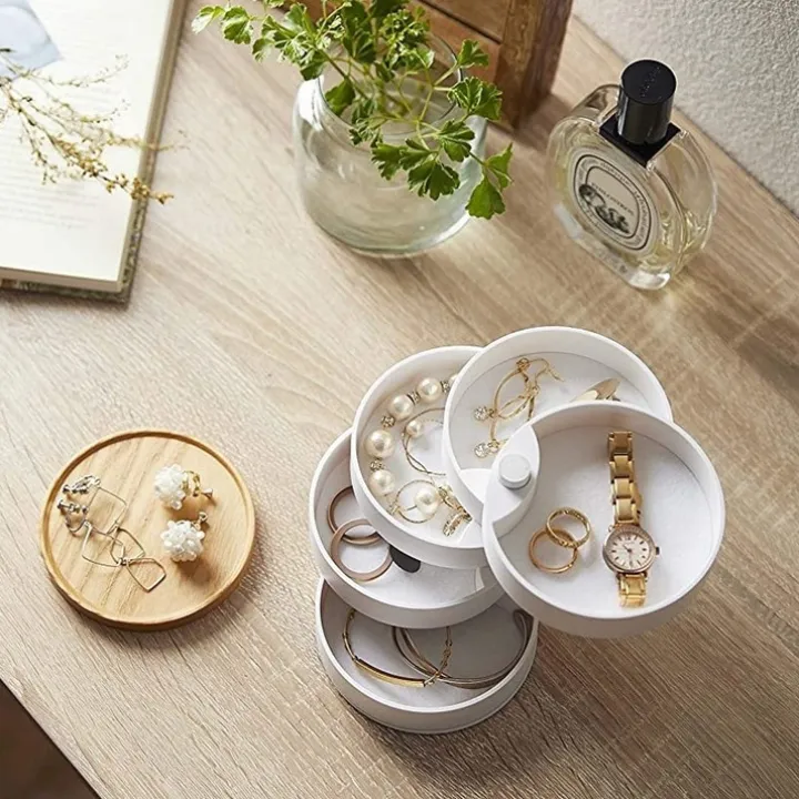 Rund smyckesask med trälock, Yamazaki