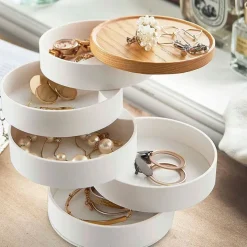Rund smyckesask med trälock, Yamazaki