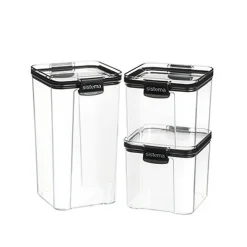 Set med 3 förvaringsburkar Ultra, Sistema