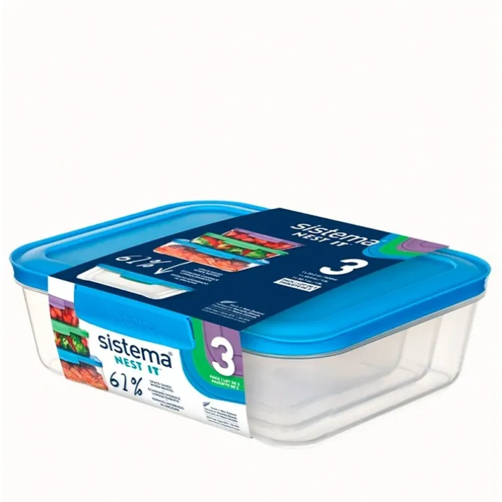 Set med matlådor 3-pack, Sistema