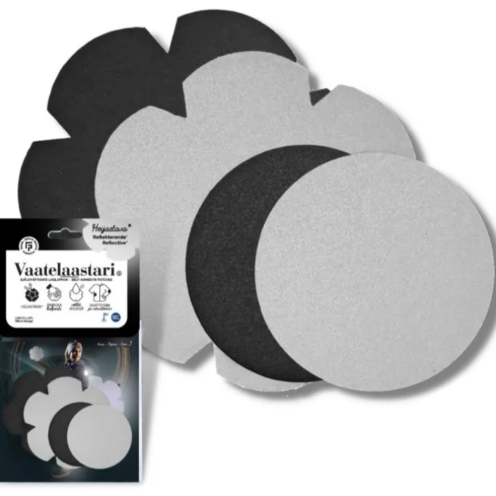 Självhäftande laglappar med reflex 4-pack, FabPatch