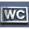 Självhäftande WC skylt, Blå