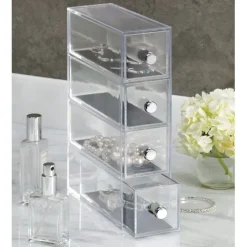 Smal minibyrå 4 lådor, Clarity