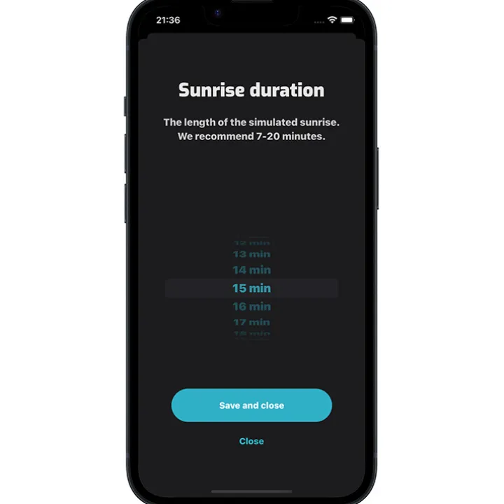Smart väckarklocka med ljus, WakeMe