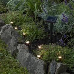 Solcellsslinga med minispotlights