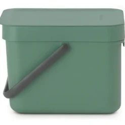 Sophink med lock och handdtag 6L, Brabantia, Grön