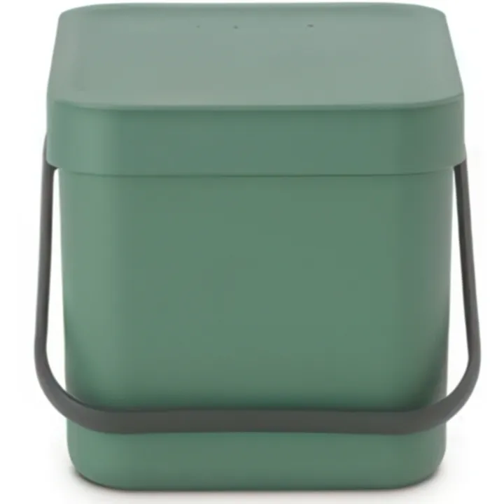 Sophink med lock och handdtag 6L, Brabantia, Grön