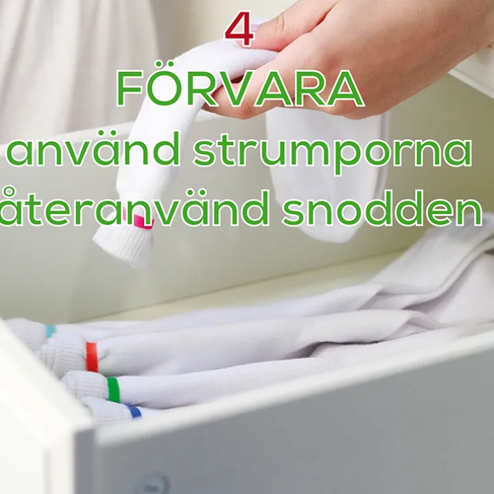 Sortera strumpor Strumpsnodd