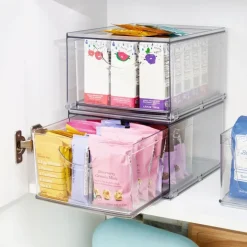 Stapelbar låda i återvunnen plast, iDesign