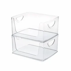 Stapelbar låda med öppen front, 25,4x20,3cm, iDesign