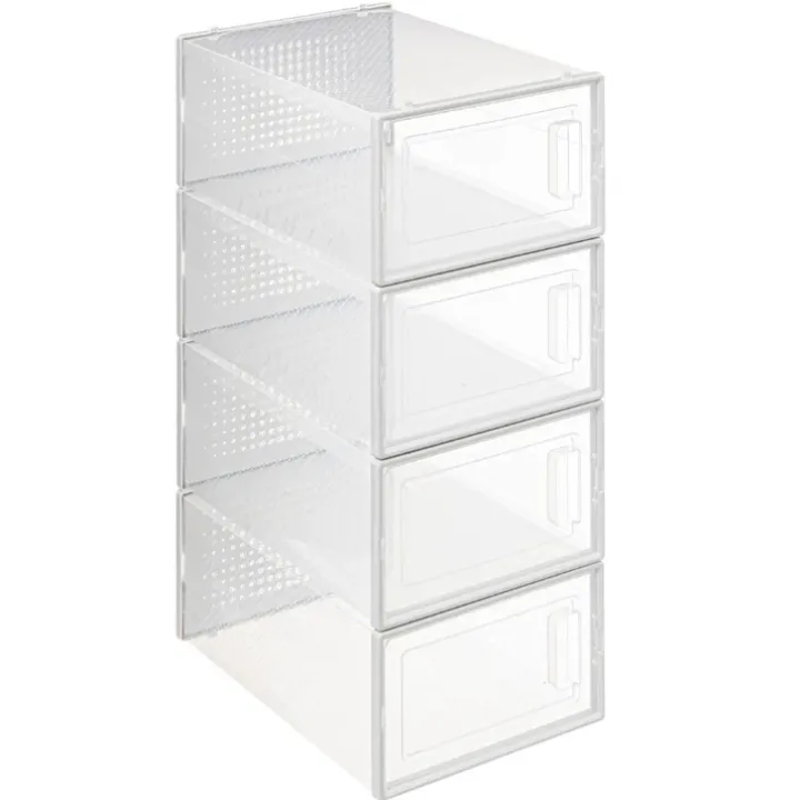 Stapelbar skolåda med lucka 4-pack