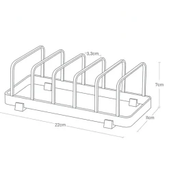 Ställ för tallrikar, TOWER DISH STAND, 22 x 11 x H 7 cm, Yamazaki