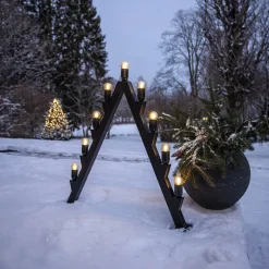 Stor adventsljusstake för utomhusbruk