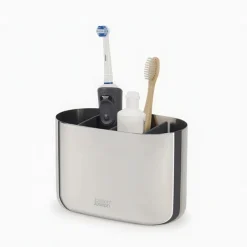 Stor rostfri tandborstmugg med avdelare, Joseph Joseph