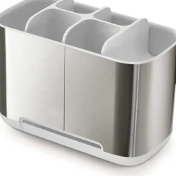 Stor tandborstmugg för eltandborste, Joseph Joseph, Silver