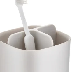 Tandborstmugg för eltandborste, Joseph Joseph, Beige