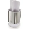Tandborstmugg för eltandborste, Joseph Joseph, Silver