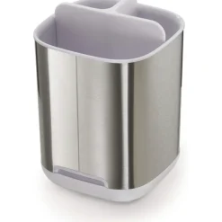 Tandborstmugg för eltandborste, Joseph Joseph, Silver