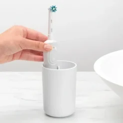 Tandborstmugg med avdelare, Brabantia, Vit