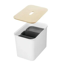 Återvinningsstation med lock och 3 insatser, SmartStore