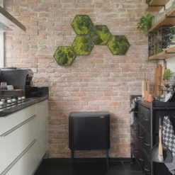 Återvinningsstation på ben med 2 fack, Brabantia, Svart