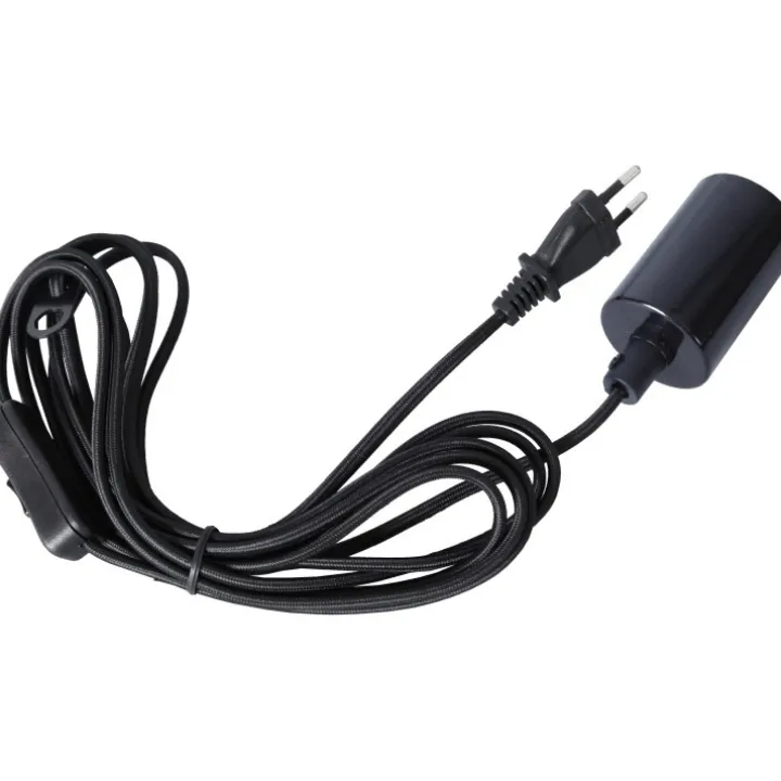 Textilsladd med E27 sockel, 40W