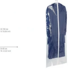 Transparent klädpåse, 150cm