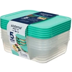 Tredelad matlåda 5-pack 1,9L, Sistema