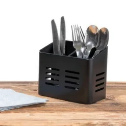 Tvådela bestickkorg i metall