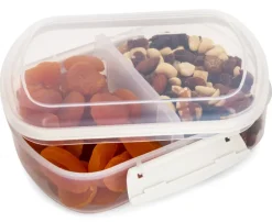 Tvådelad förvaringsburk 0,63L, Sistema, Transparent