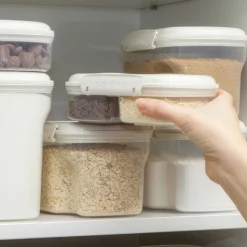 Tvådelad förvaringsburk 0,63L, Sistema, Vit