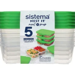 Tvådelad matlåda 5-pack 0,87L, Sistema
