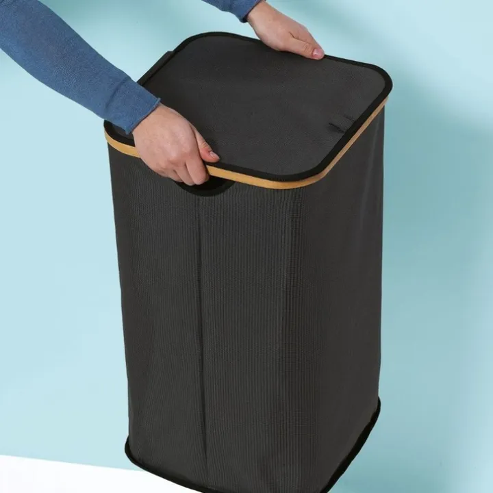 Tvättkorg med lock 73L