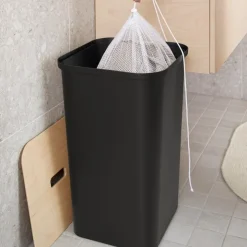 Tvättkorg med trälock 53L, SmartStore