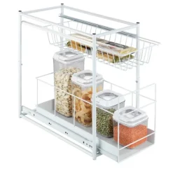 Utdragbara förvaringskorgar för skåp, 45x23cm, Wenko