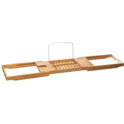 Utdragbar badkarsbricka i bambu, 70-105cm