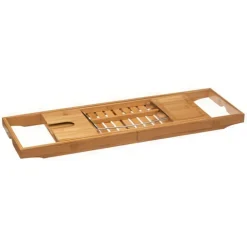Utdragbar badkarsbricka i bambu, 70-105cm