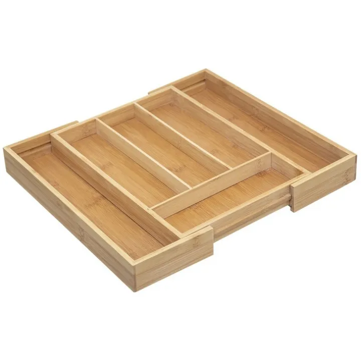 Utdragbar besticklåda i bambu 25-39cm
