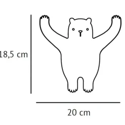 Väggkrok i återvunnen metall, Björn