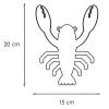 Väggkrok i återvunnen metall, Hummer