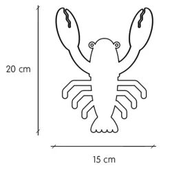 Väggkrok i återvunnen metall, Hummer